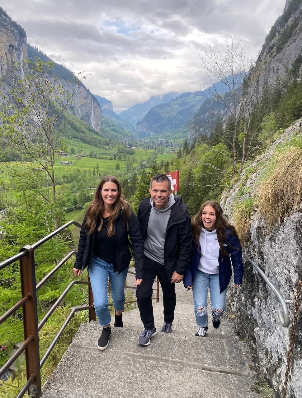 Dustin Garr with His Family In Switzerland